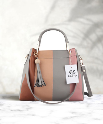 LIKE STYLE Women Grey Shoulder Bag – Extra Spacious  (Pack Of: 2) For Rs. 365 @ 70 %