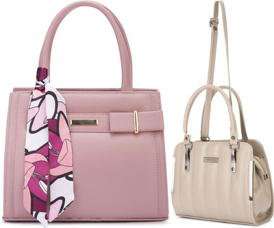 Trendycraft Women Pink, Multicolor Handbag(Pack of: 2)