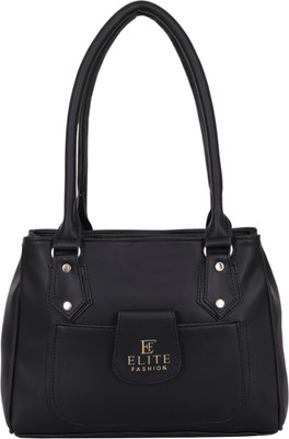 Elite Fashion Women Black Shoulder Bag(Pack of: 5)