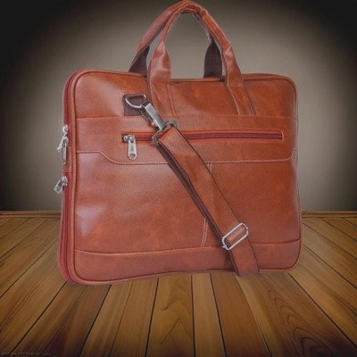 Shivra Men & Women Tan Messenger Bag