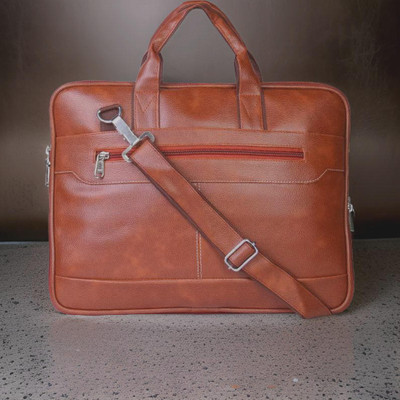 Shivra Men & Women Tan Messenger Bag