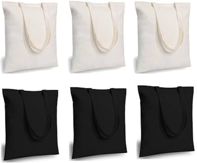 prageet Women White Tote(Pack of: 6)