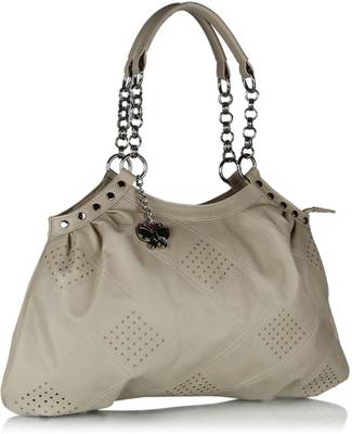 Butterflies Women Beige Hand-held Bag