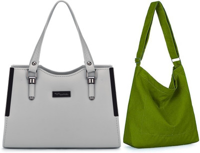 Trendycraft Women Green, Grey Sling Bag(Pack of: 2)