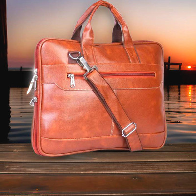 house of common Men & Women Tan Messenger Bag