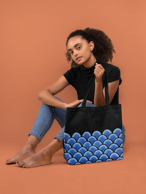 Eco Vibes Women Black, Blue Tote