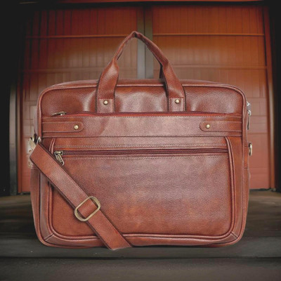 house of common Men & Women Tan Messenger Bag