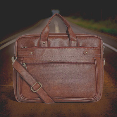 Shivra Men & Women Tan Messenger Bag