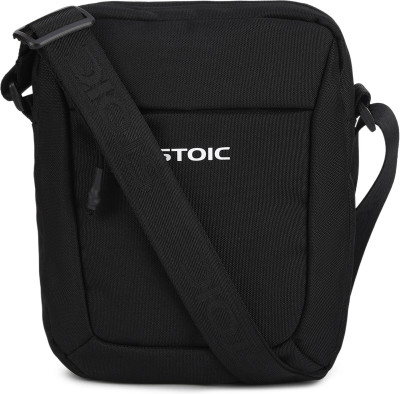 STOIC Men & Women Black Messenger Bag