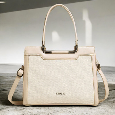 Exotic Women Beige Handbag