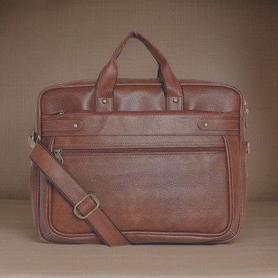 Shivra Men & Women Tan Messenger Bag