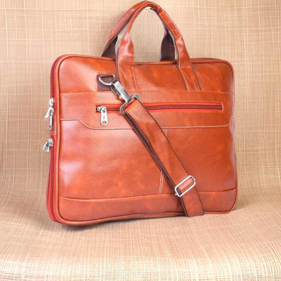 Shivra Men & Women Tan Messenger Bag