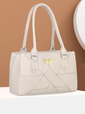 Sparly Women Beige Handbag