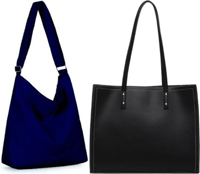 Trendycraft Women Blue, Black Shoulder Bag(Pack of: 2)