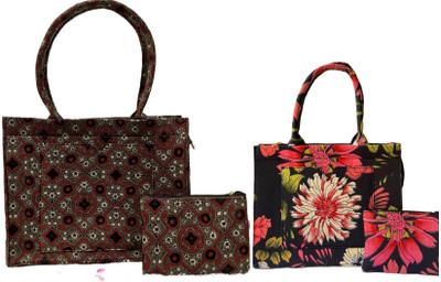 CRAFTWELL Women Multicolor Tote(Pack of: 2)
