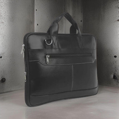 JairaJ laptop bag Synthetic Leather hand Messenger Bag men women Waterproof Messenger Bag(Black, 1877 L)