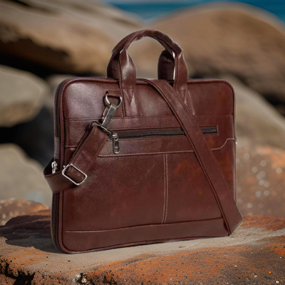 Shivra Men & Women Tan Messenger Bag