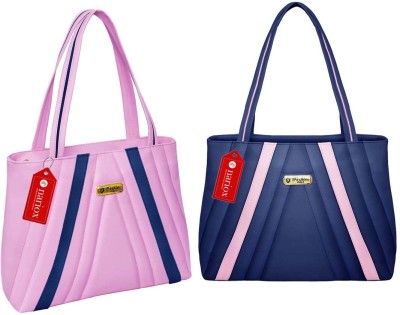 Nariox Women Blue, Pink Handbag(Pack of: 2)