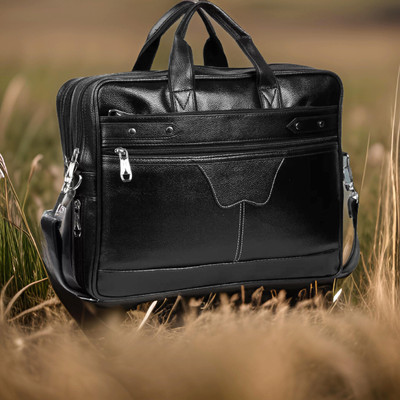 Shivra Men & Women Black Messenger Bag