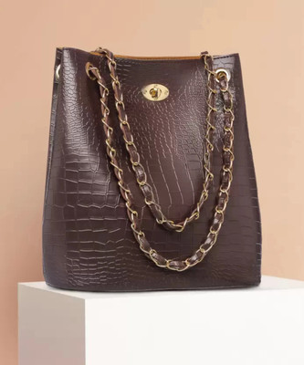 DECORZ Women Brown Shoulder Bag
