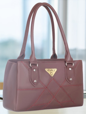Sparly Women Brown Handbag