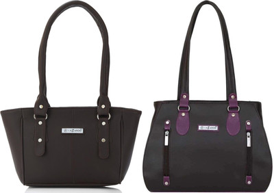 Lazzaroo Women Brown, Multicolor Shoulder Bag(Pack of: 2)