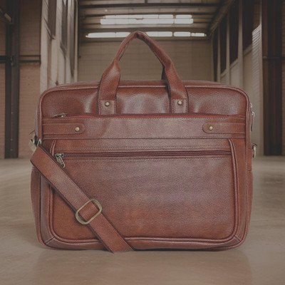 Shivra Men & Women Tan Messenger Bag