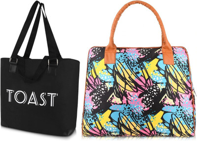 HBC Women Multicolor, Black Shoulder Bag(Pack of: 2)