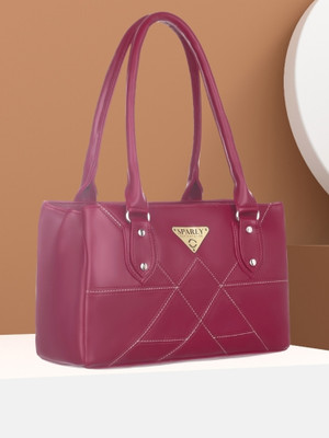 Sparly Women Maroon Handbag