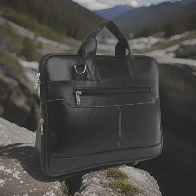 Shivra Men & Women Black Messenger Bag