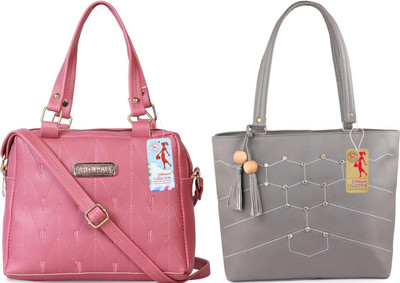 MSK Collection Women Red, Grey Messenger Bag