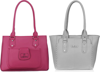Lazzaroo Women Maroon, Grey Shoulder Bag(Pack of: 2)