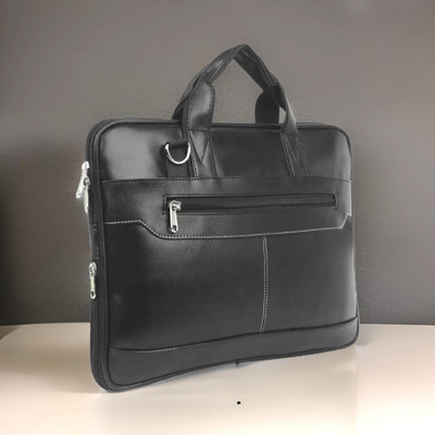 Shivra Men & Women Black Messenger Bag