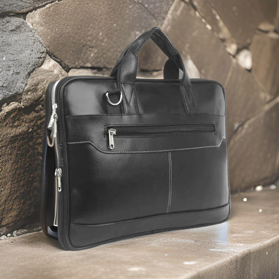 Shivra Men & Women Black Messenger Bag