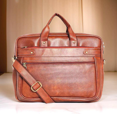 Shivra Men & Women Tan Messenger Bag