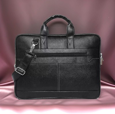 Shivra Men & Women Black Messenger Bag