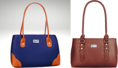 Ronty Women Blue, Tan Handbag