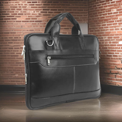 Shivra Men & Women Black Messenger Bag