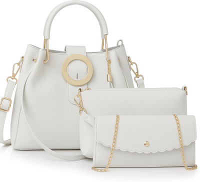 Fargo Women White Hand-held Bag