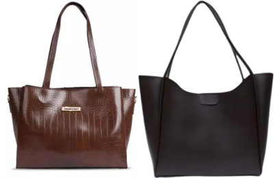Trendycraft Women Brown, Black Shoulder Bag(Pack of: 2)