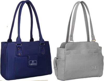Lazzaroo Women Blue, Grey Shoulder Bag(Pack of: 2)