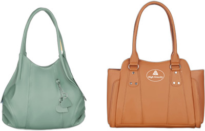 High Gravity Women Khaki, Khaki Shoulder Bag(Pack of: 2)