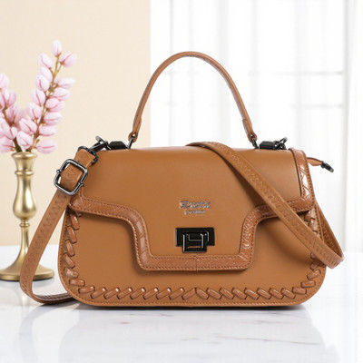 Exotic Women Tan Satchel