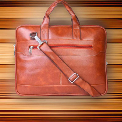 Shivra Men & Women Tan Messenger Bag