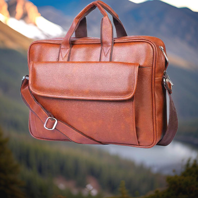 Shivra Men & Women Tan Messenger Bag