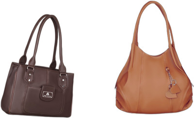 High Gravity Women Brown, Brown Shoulder Bag(Pack of: 2)