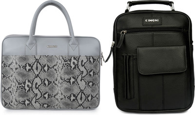 CIMONI Men Grey, Black Messenger Bag(Pack of: 2)