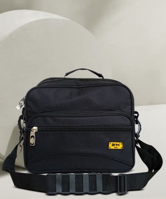 SM Men & Women Black Messenger Bag