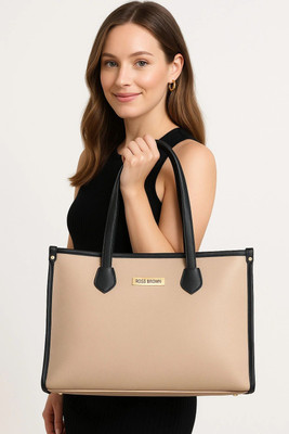 Ross Brown Women Beige Tote