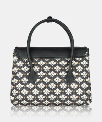 ZOUK Women Black, White Satchel